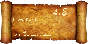 Lucz Emil névjegykártya