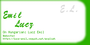 emil lucz business card